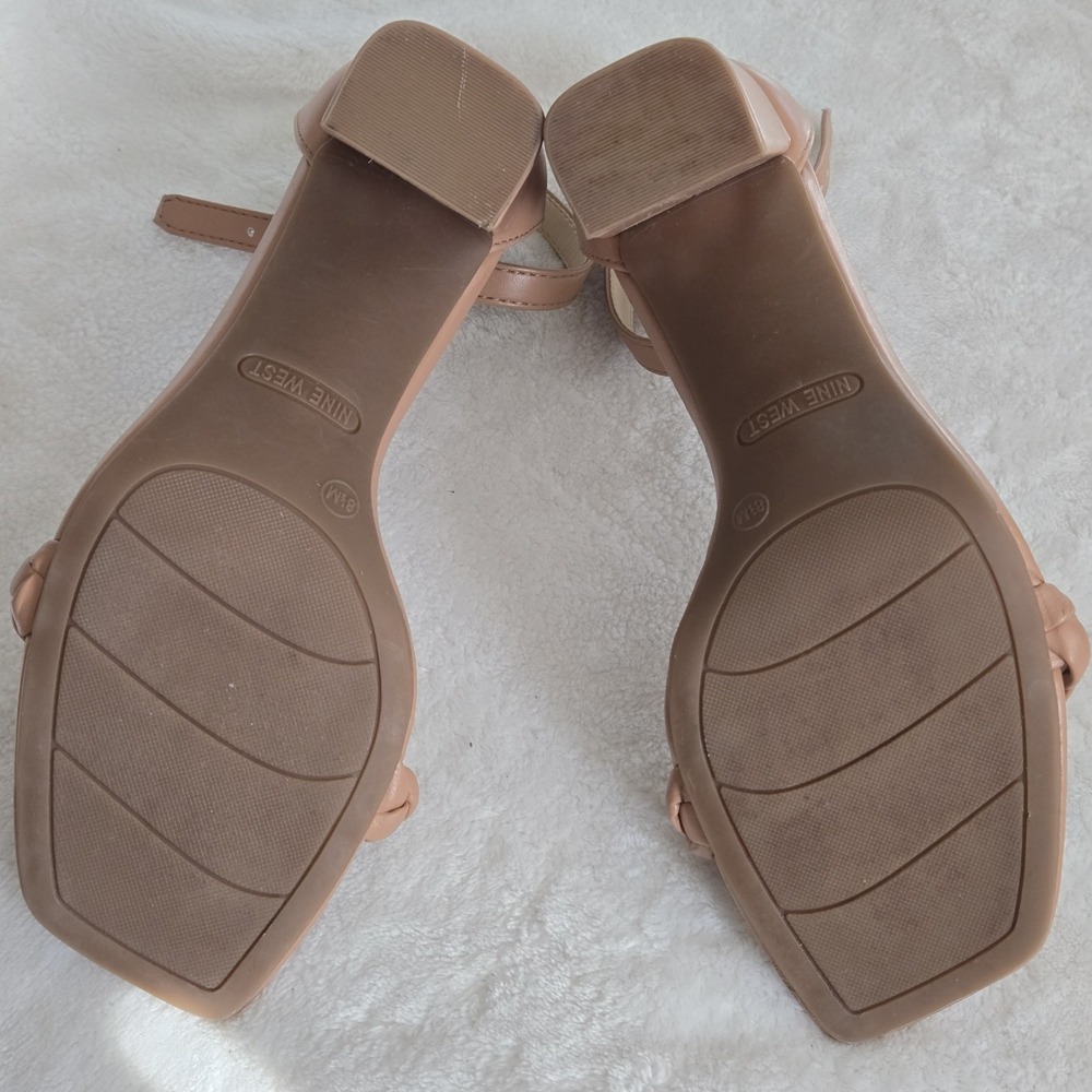 Nine West Beige Braided Strap Heels - Picture 9 of 9